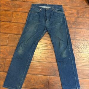 Wrangler Men's Deep Blue Straight Jeans